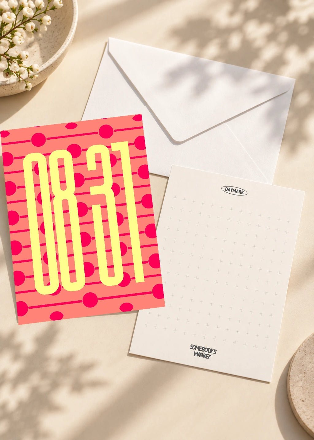 August 31 DAYMARK card — Pink Notes — scene 2