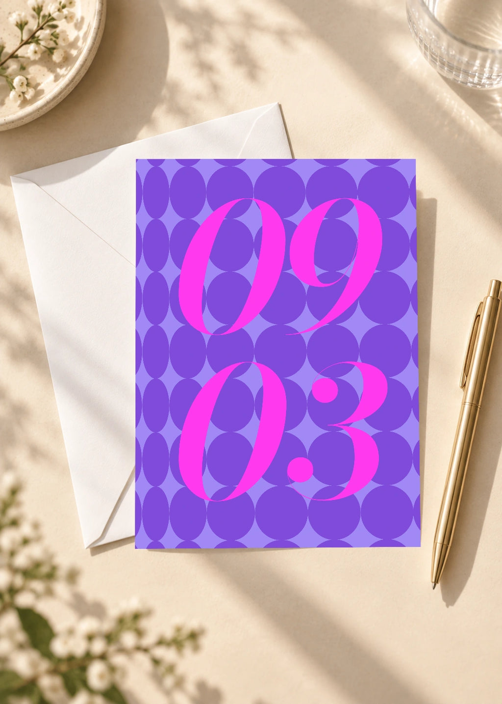 September 3 DAYMARK card — Magenta Ovals — scene 4