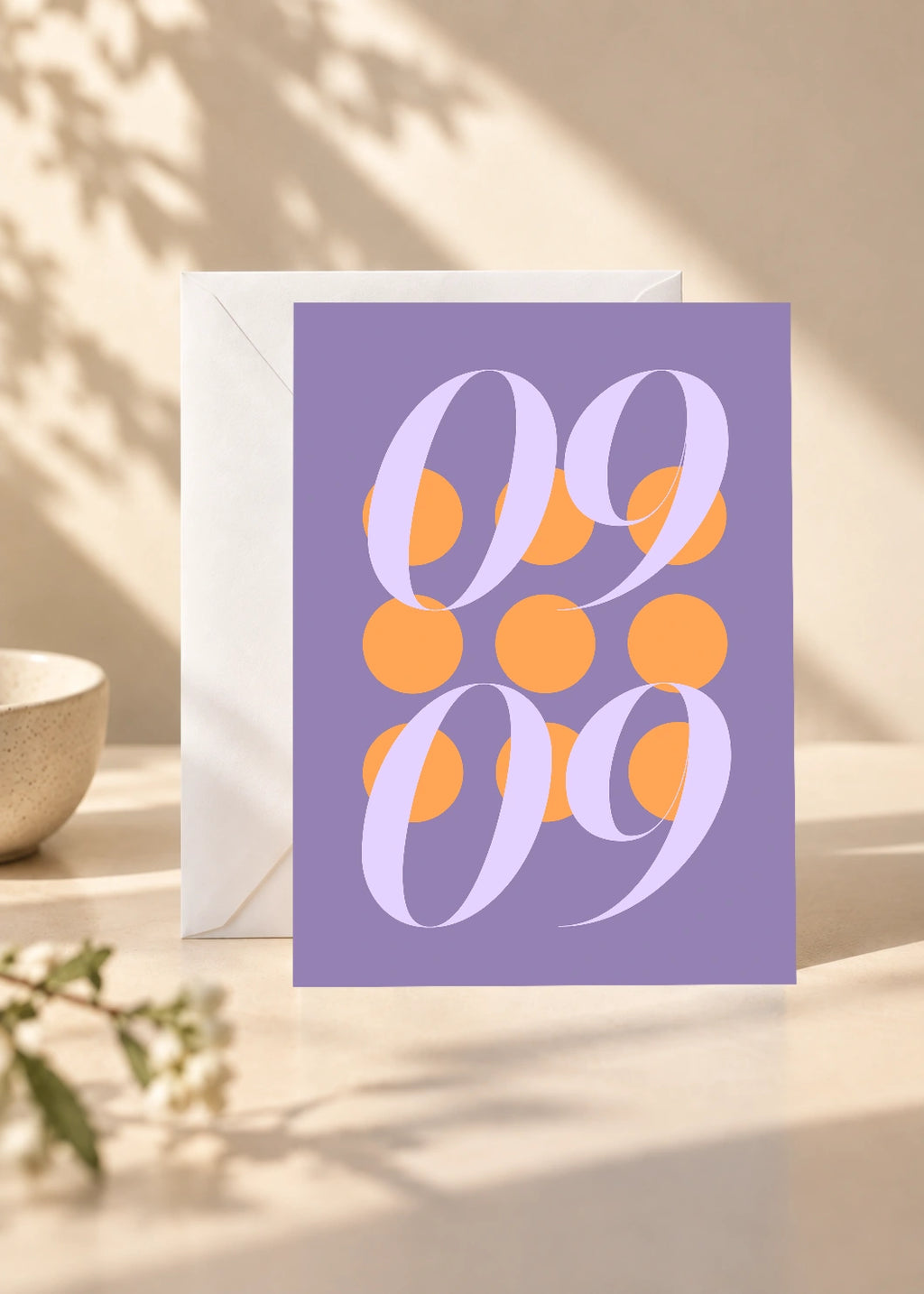 September 9 DAYMARK card — Apricot Orbit — scene 1