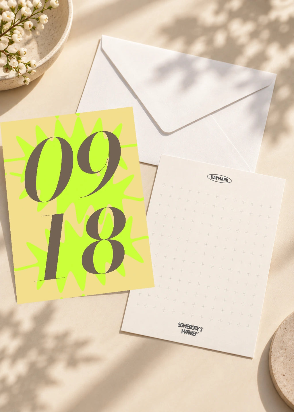 September 18 DAYMARK card — Chartreuse Burst — scene 2