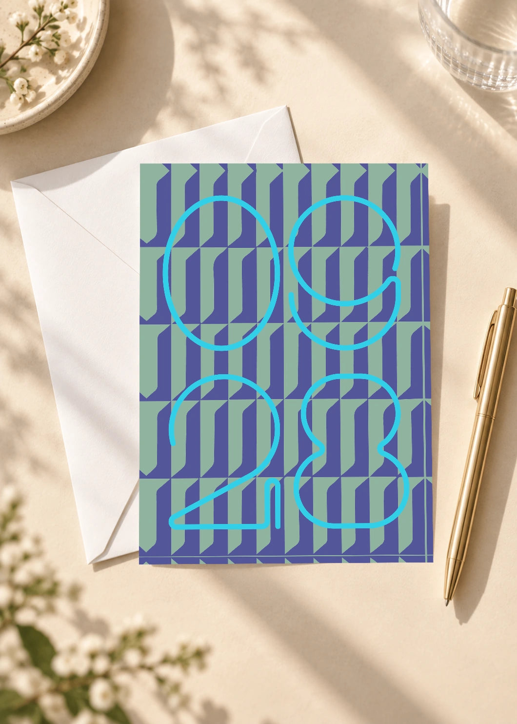 September 28 DAYMARK card — Cyan Echo — scene 4