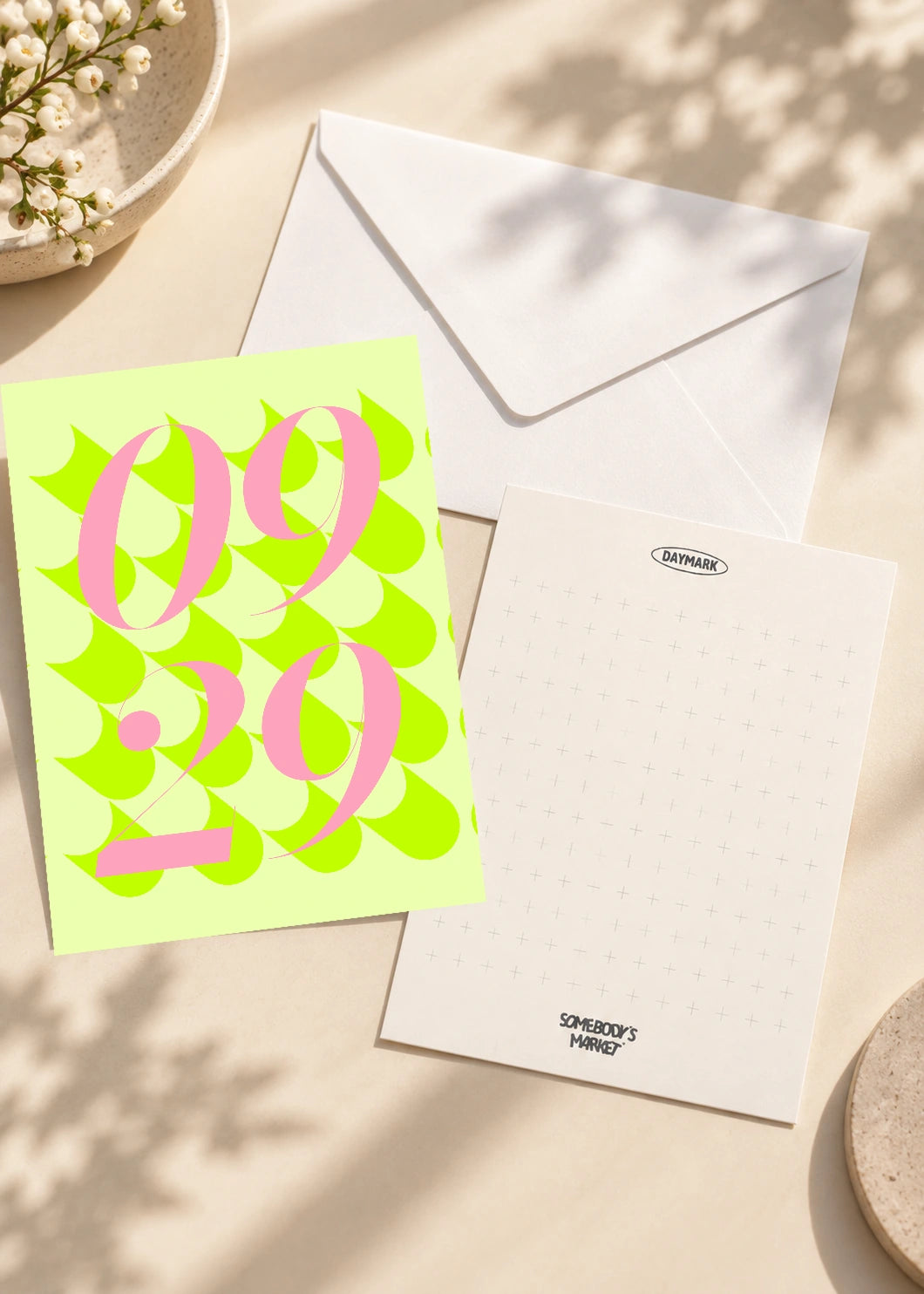 September 29 DAYMARK card — Pink Petals — scene 2