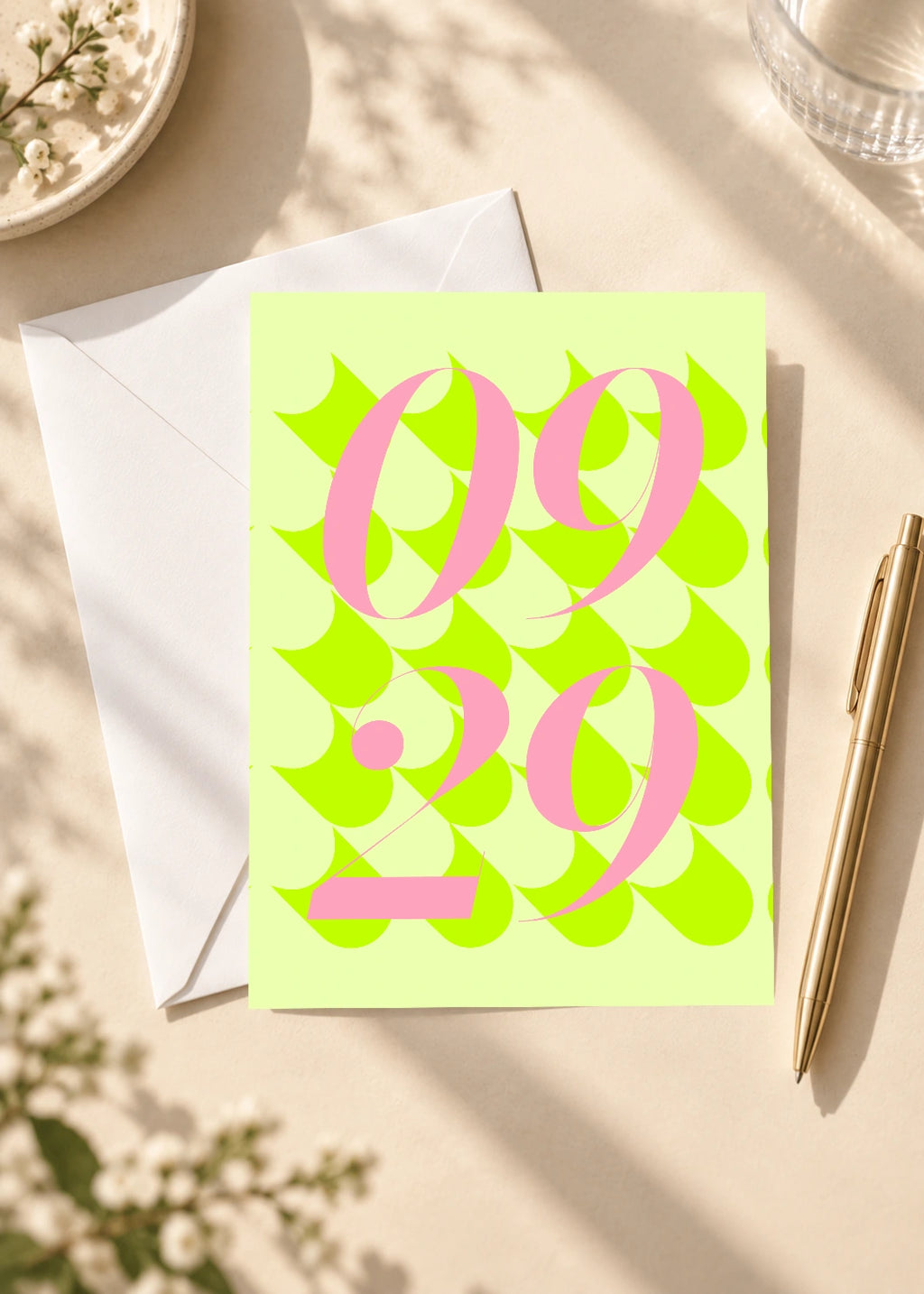 September 29 DAYMARK card — Pink Petals — scene 4