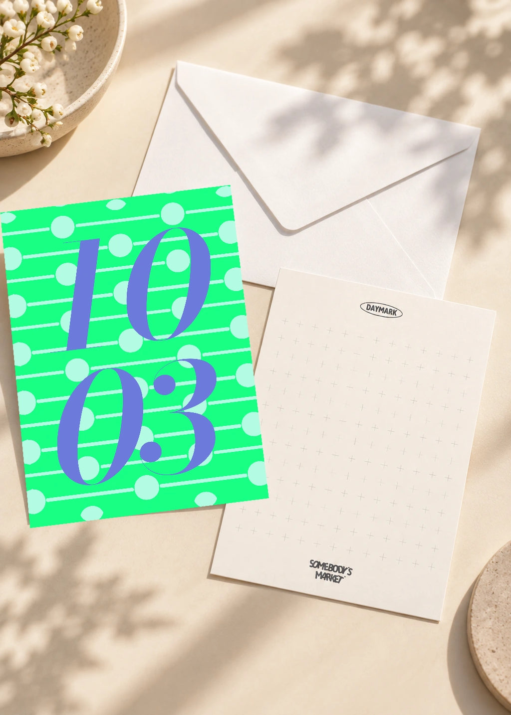 October 3 DAYMARK card — Violet Notes — scene 2