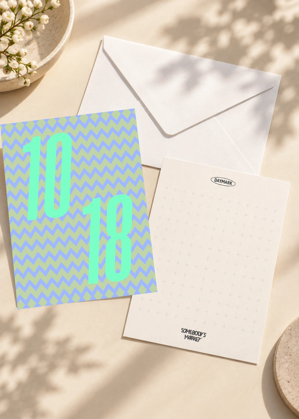 October 18 DAYMARK card — Mint Static — scene 2