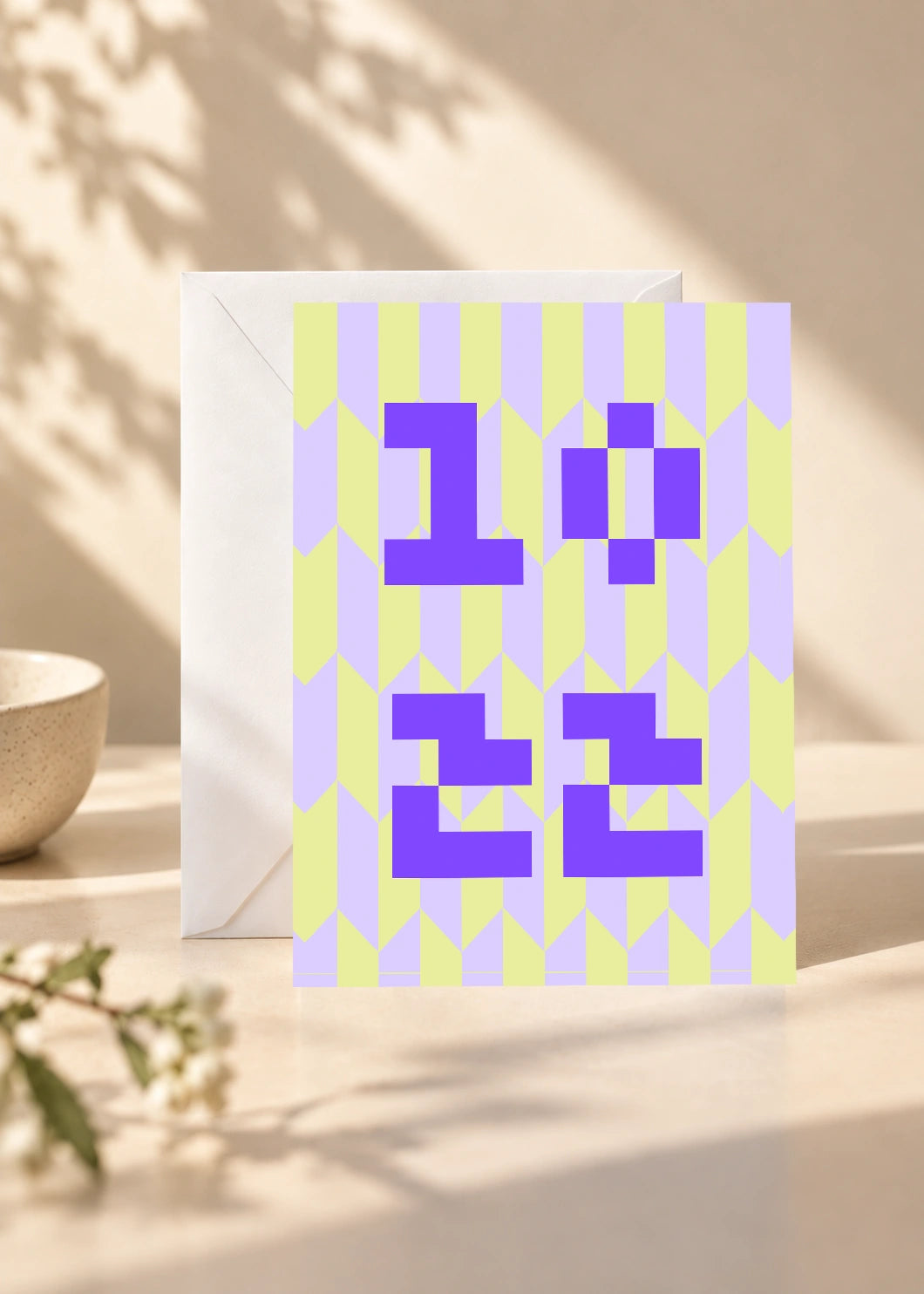 October 22 DAYMARK card — Purple Pixels — scene 1