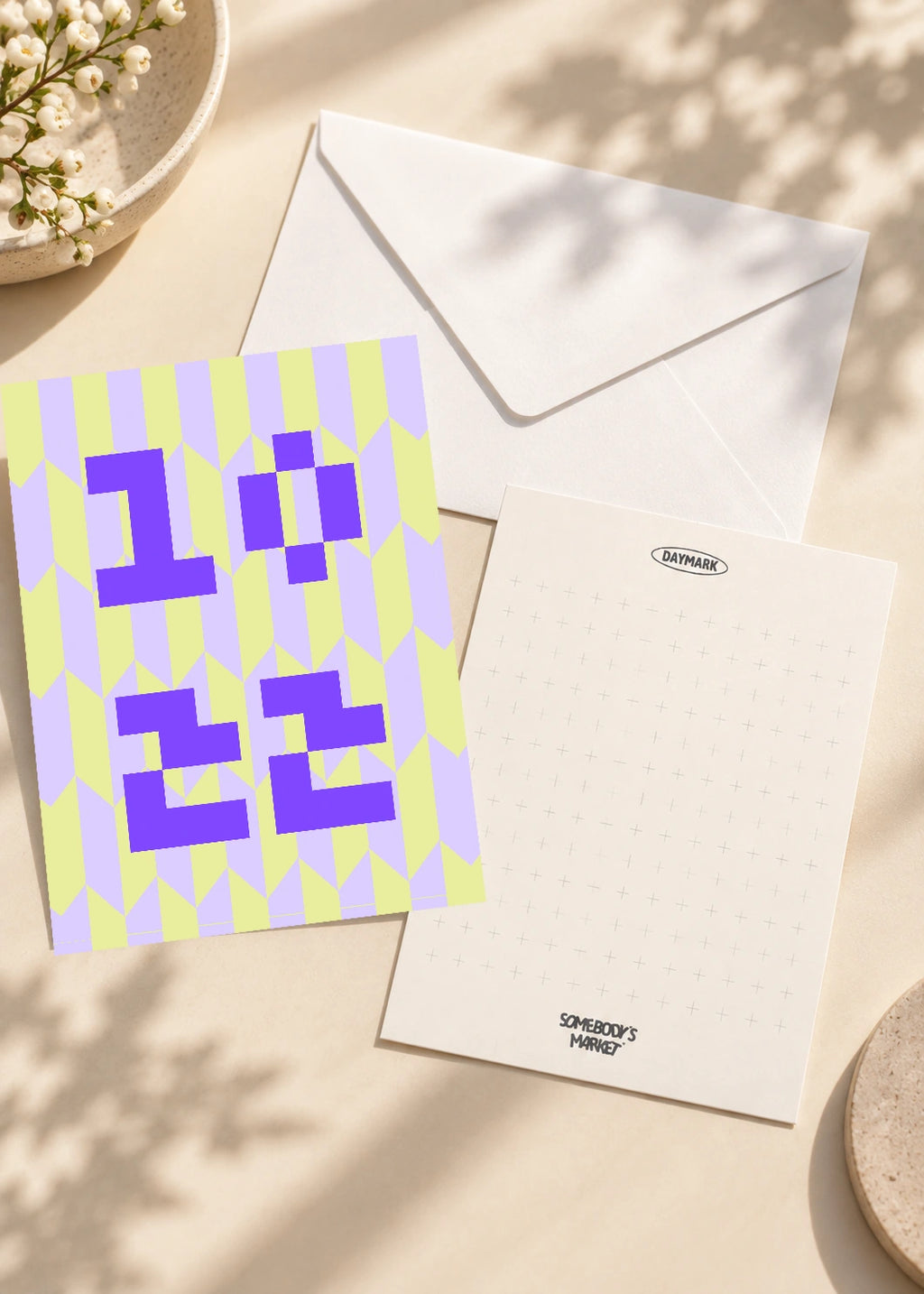 October 22 DAYMARK card — Purple Pixels — scene 2