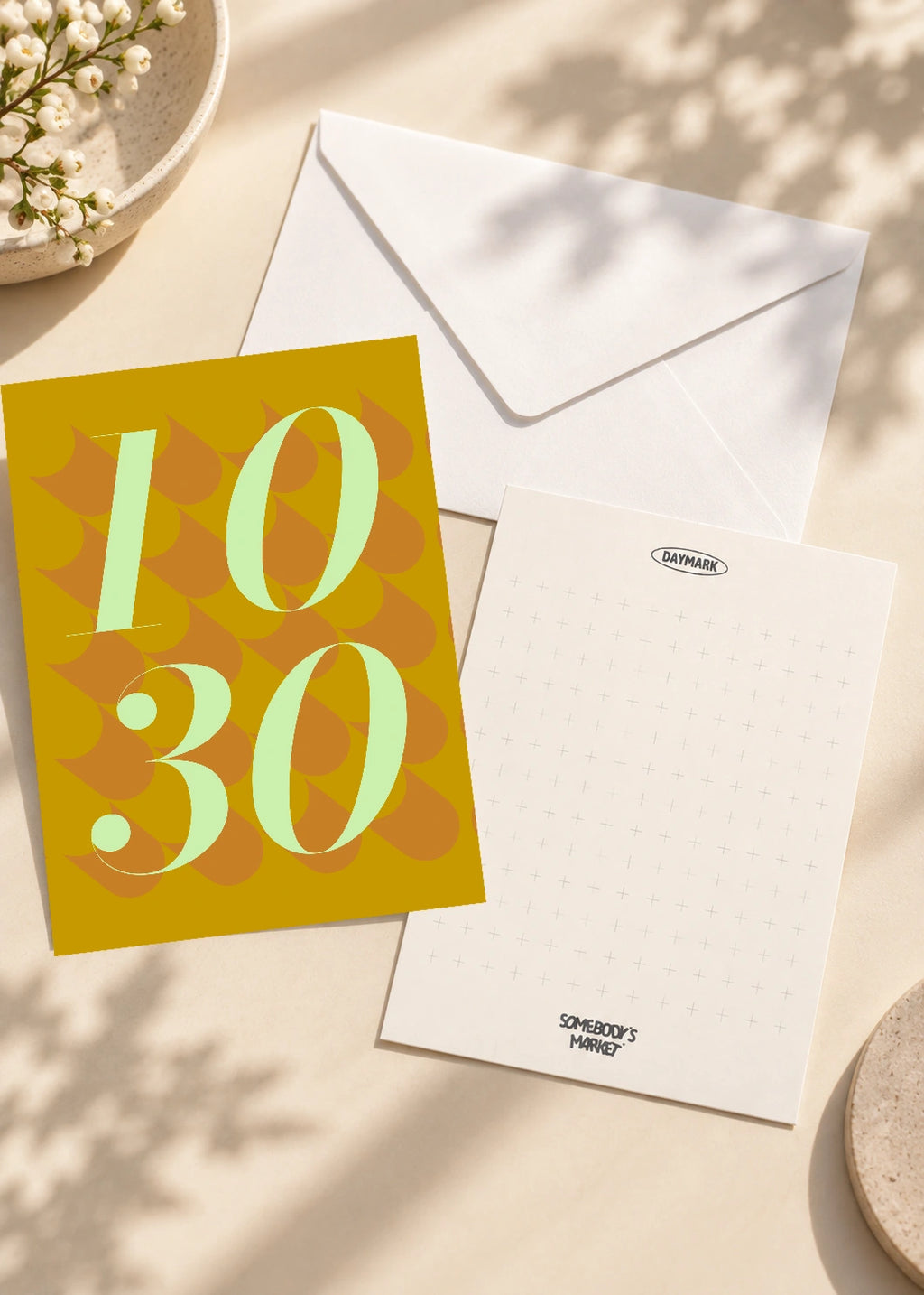 October 30 DAYMARK card — Pale Petals — scene 2