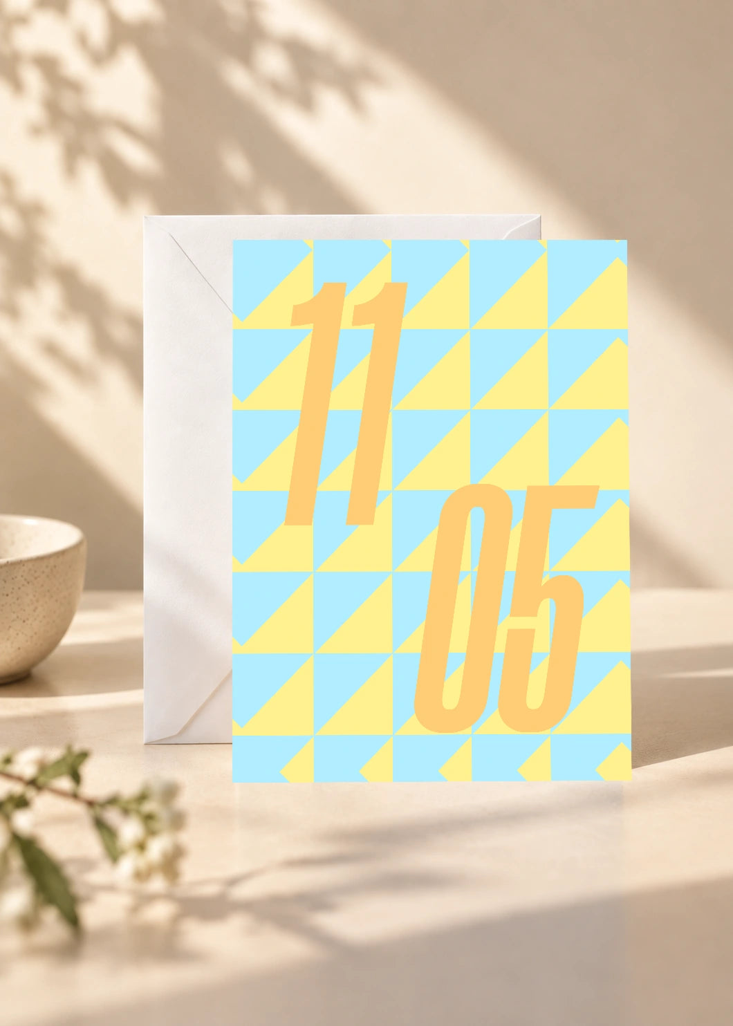 November 5 DAYMARK card — Apricot Geometry — scene 1