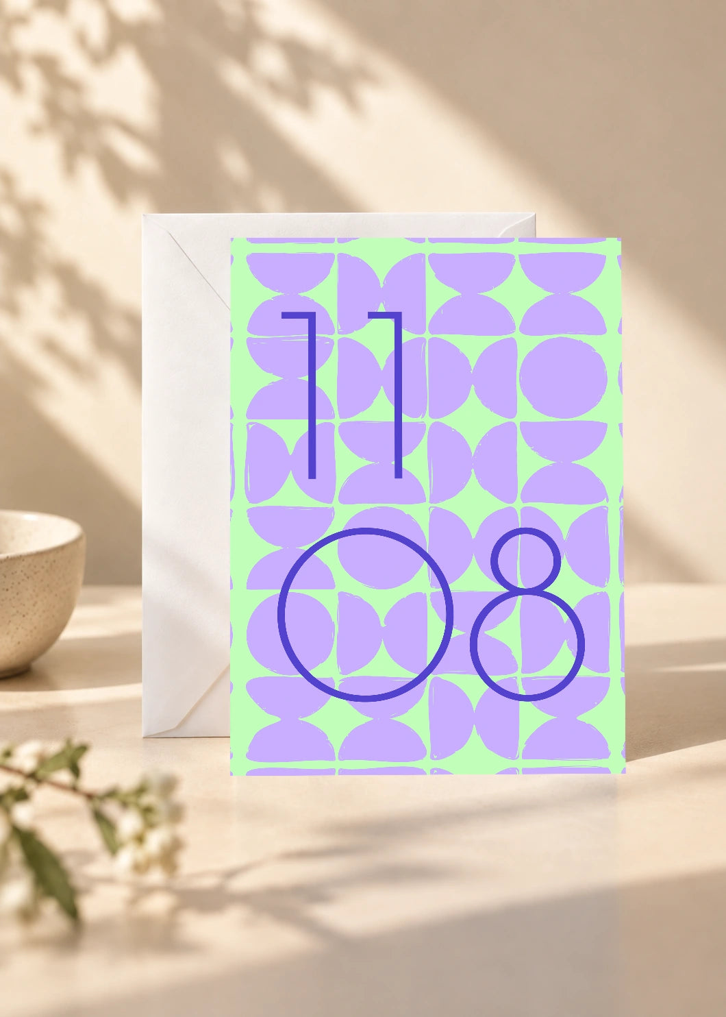 November 8 DAYMARK card — Violet Glow — scene 1
