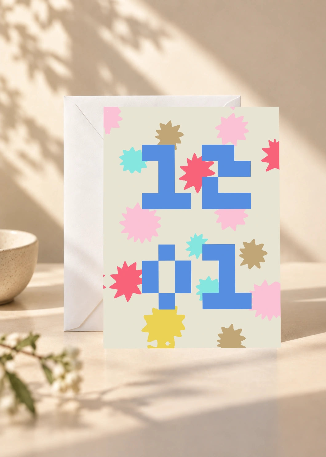 December 1 DAYMARK card — Blue Garden — scene 1