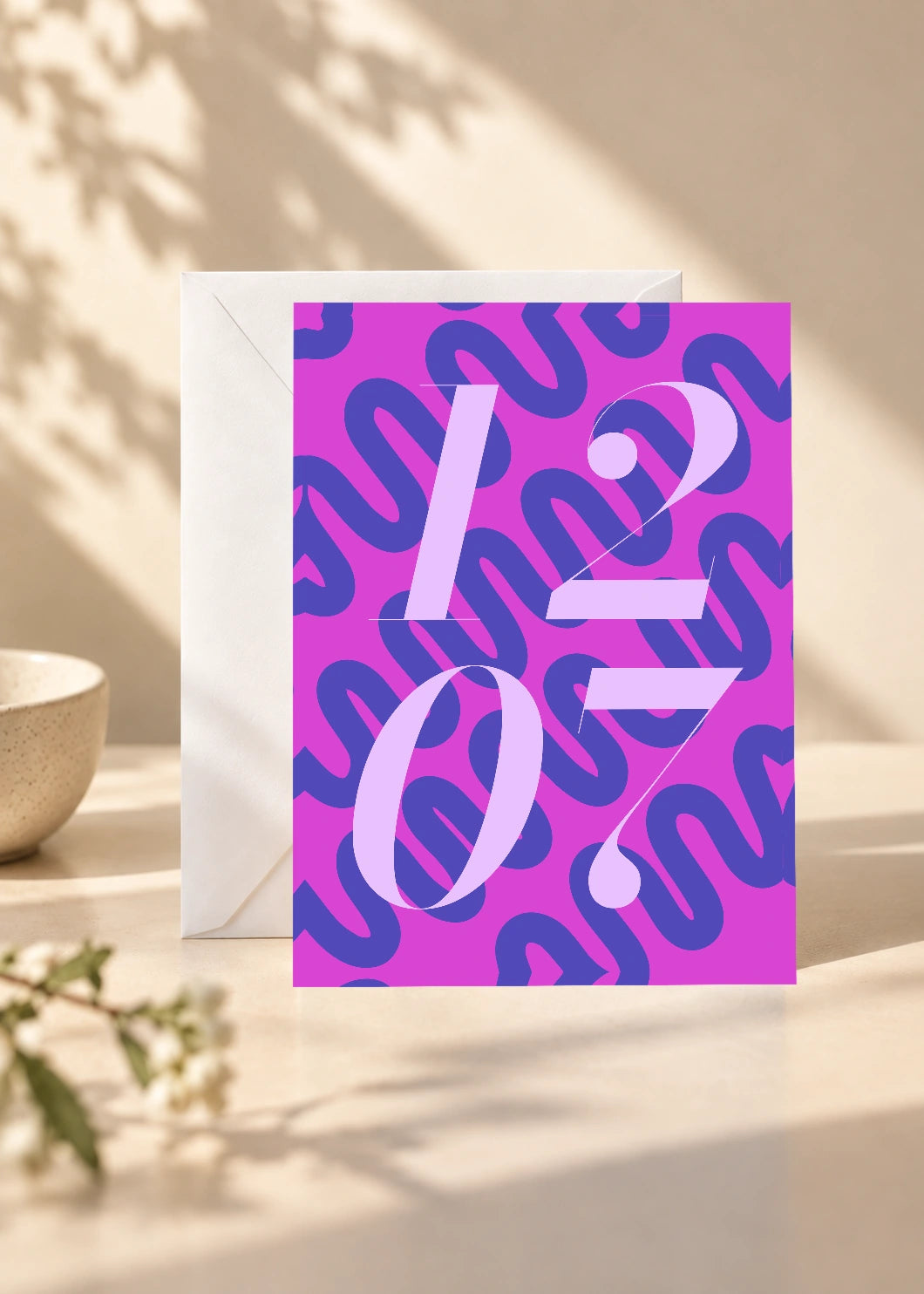December 7 DAYMARK card — Blush Squiggle — scene 1
