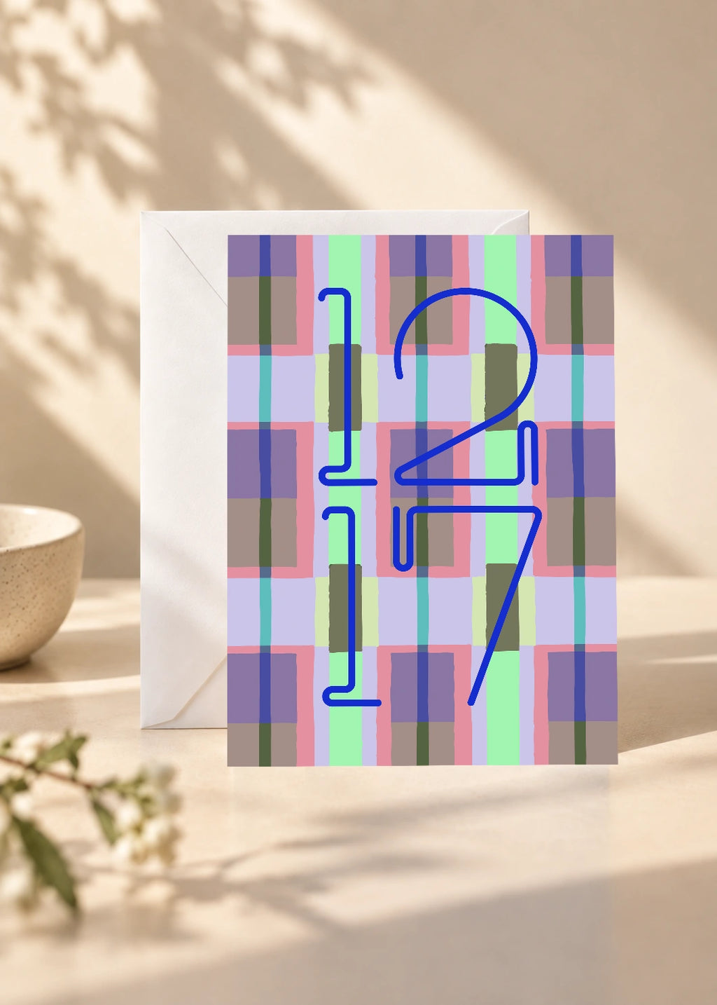 December 17 DAYMARK card — Blue Window — scene 1