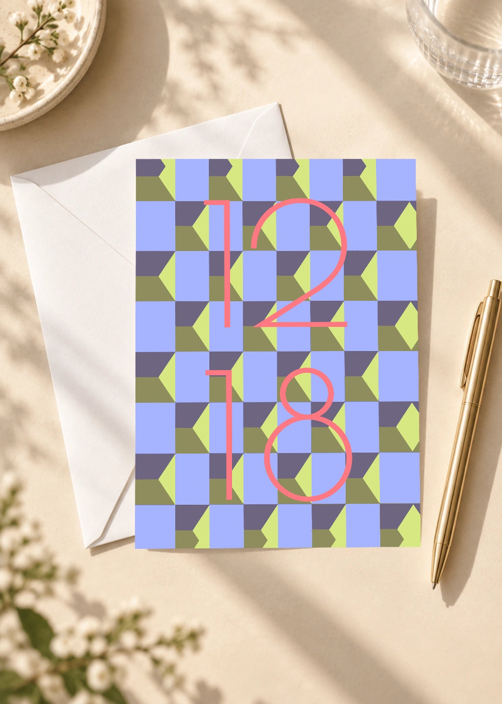 December 18 DAYMARK card — Coral Outline — scene 4
