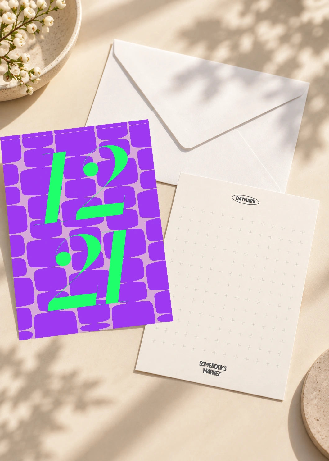 December 21 DAYMARK card — Lime Squiggle — scene 2