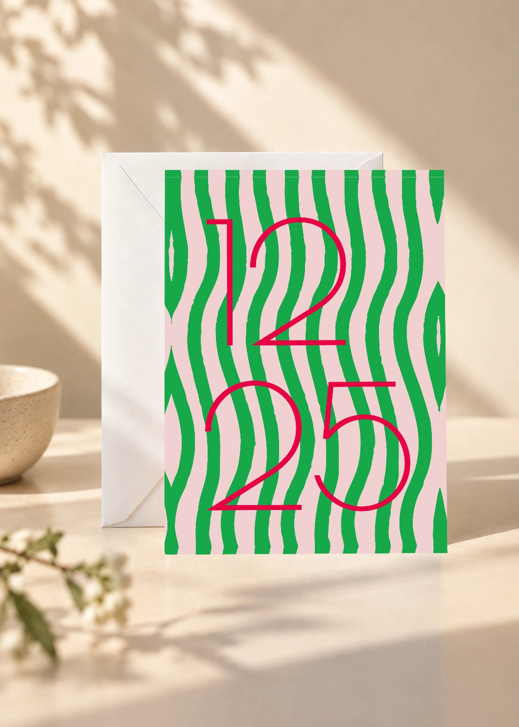 December 25 DAYMARK card — Red Waves — scene 1