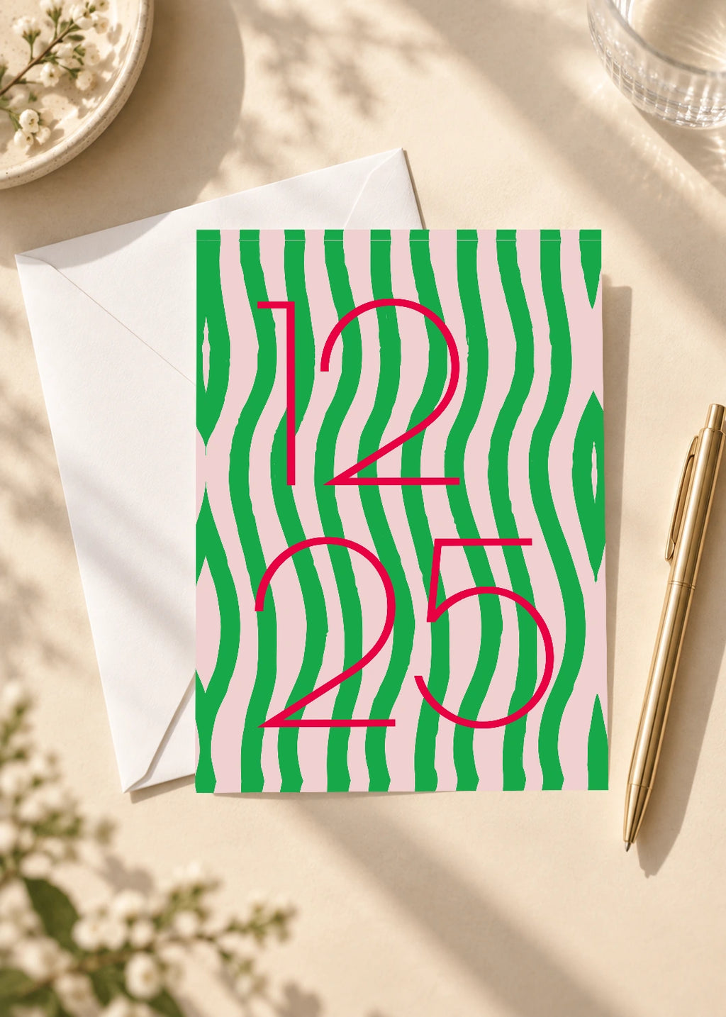 December 25 DAYMARK card — Red Waves — scene 4