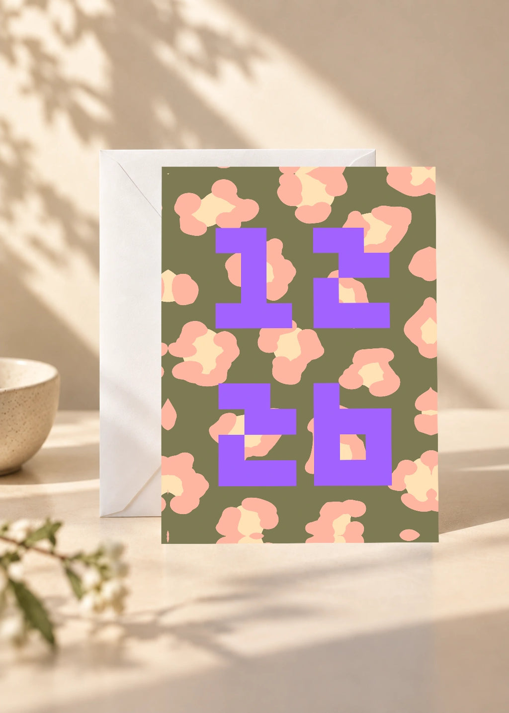 December 26 DAYMARK card — Lavender Confetti — scene 1