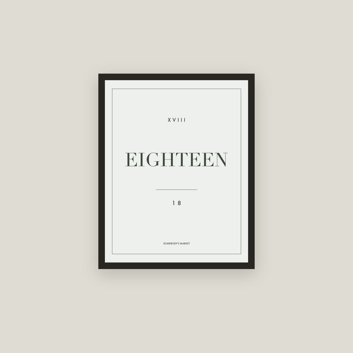 Eighteen · 18th Birthday Print