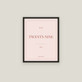 Twenty-Nine · 29th Birthday Print