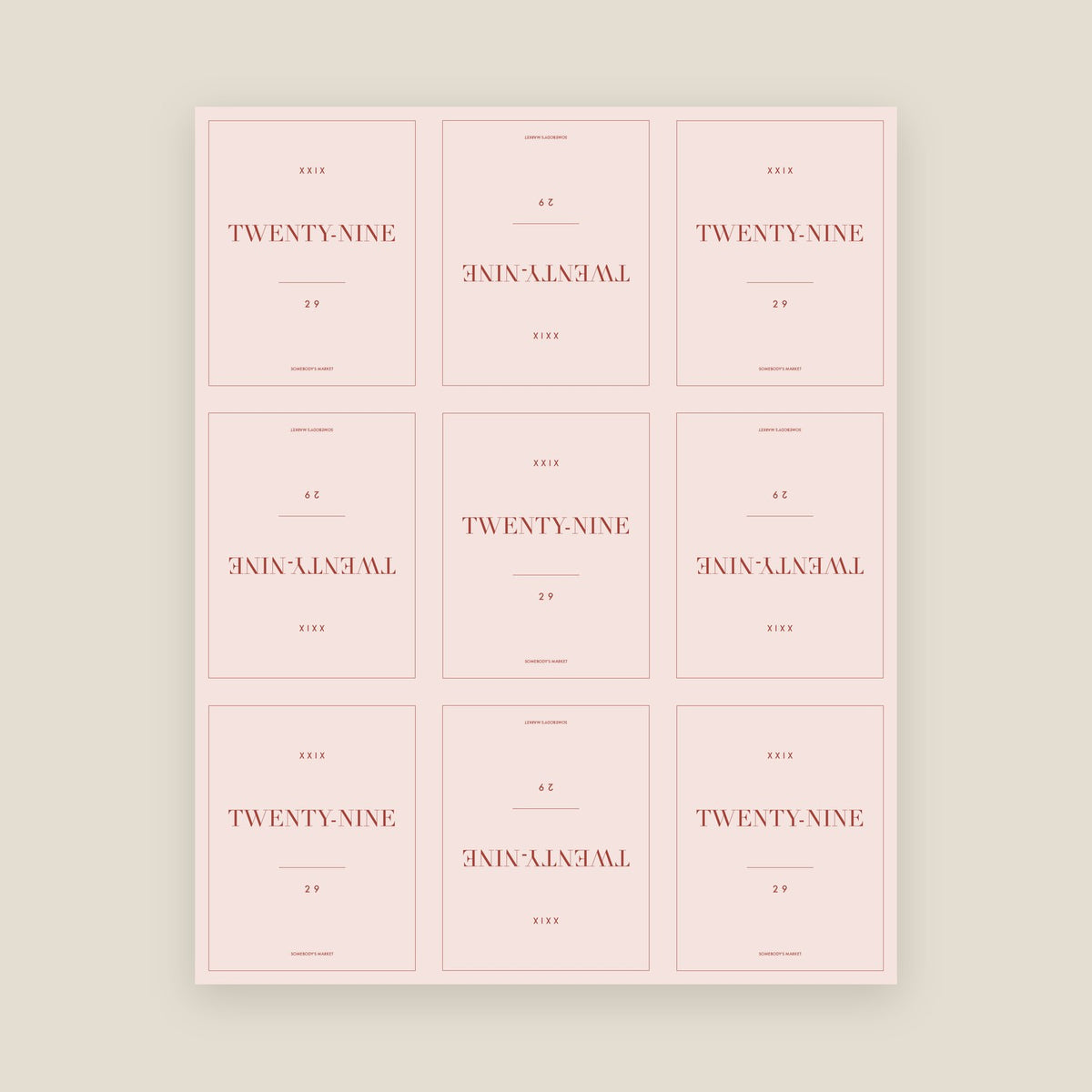 Twenty-Nine · 29th Birthday Wrapping Paper