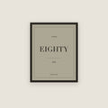 Eighty · 80th Birthday Print