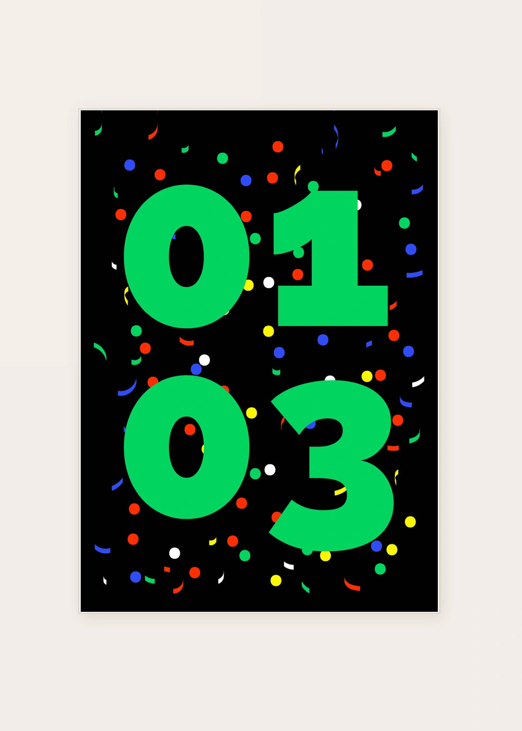 January 3 DAYMARK card — Full Volume — clean