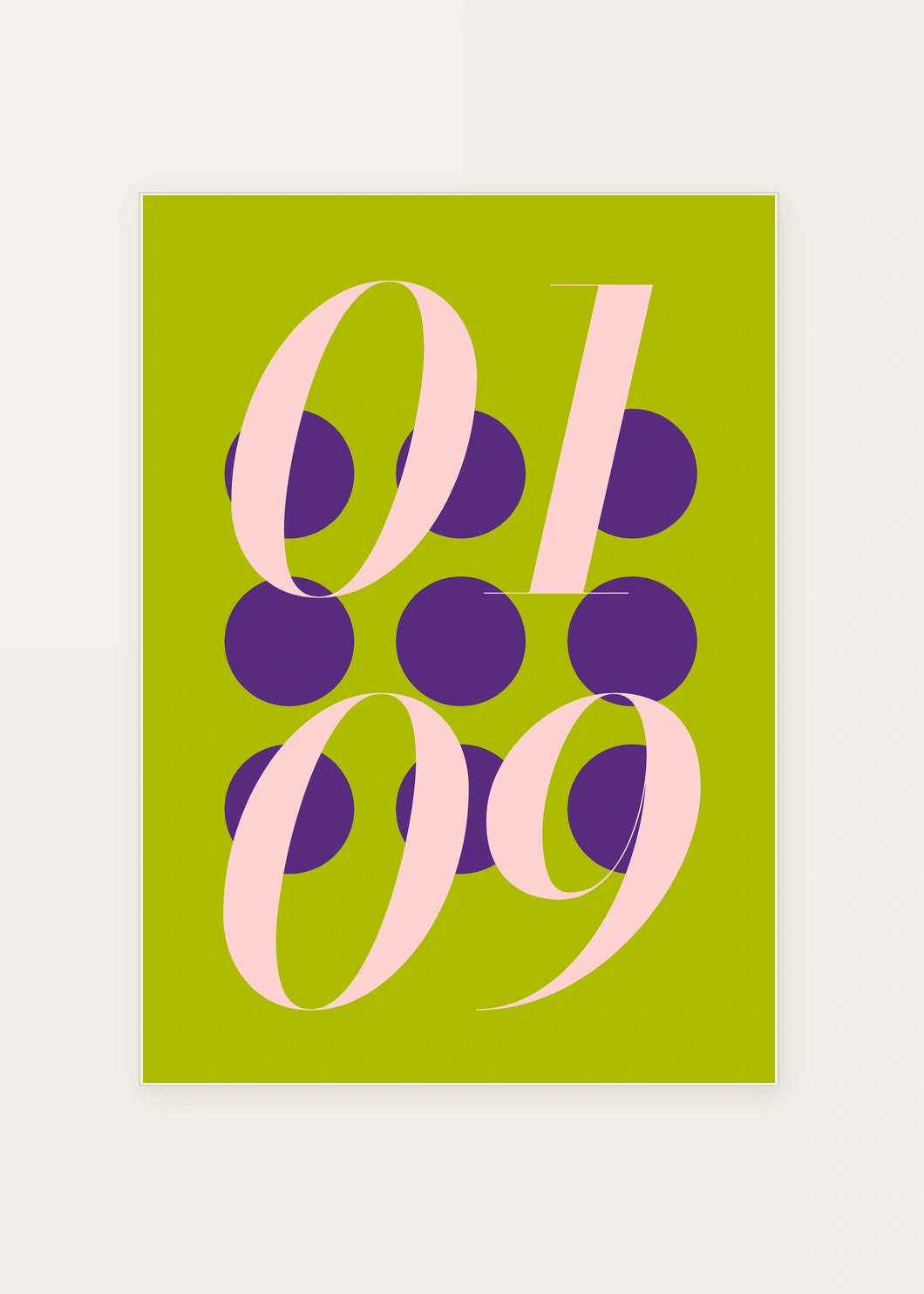January 9 DAYMARK card — Violet Orbit — clean