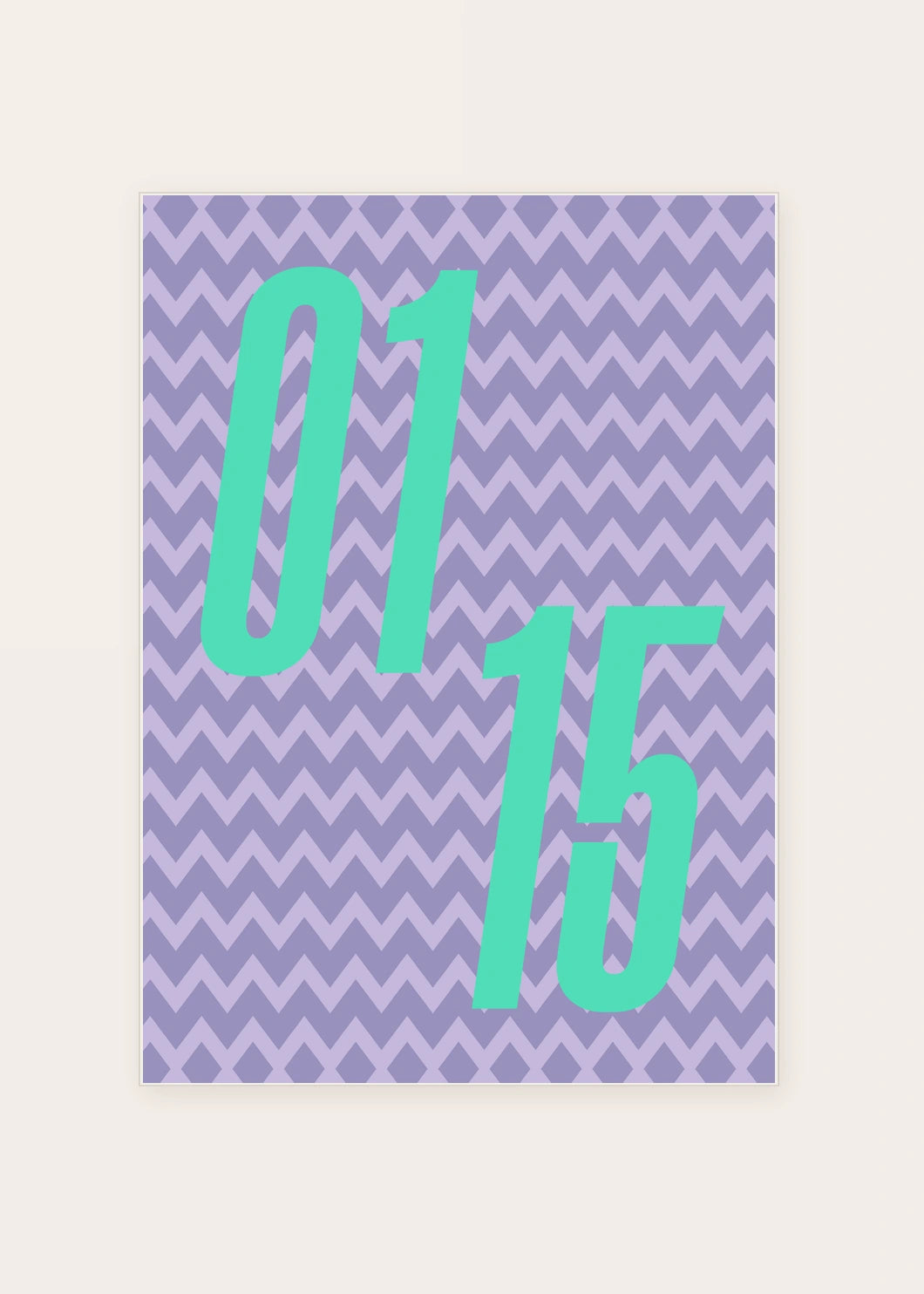 January 15 DAYMARK card — Zigzag Mint — clean