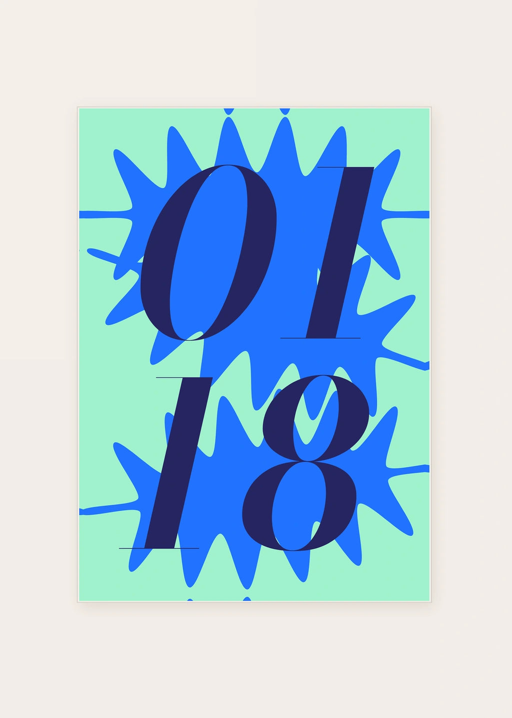 January 18 DAYMARK card — Cobalt Burst — clean