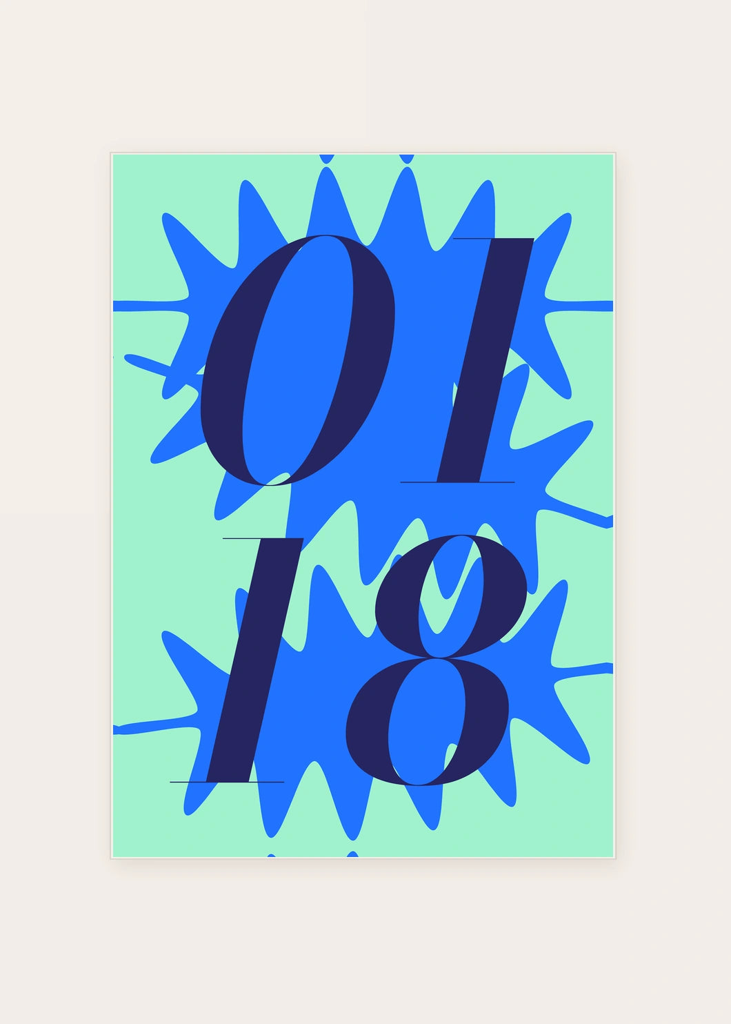 January 18 DAYMARK card — Cobalt Burst — clean