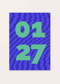 January 27 DAYMARK card — Blue Motion — clean