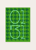 January 31 DAYMARK card — Forest Grid — clean