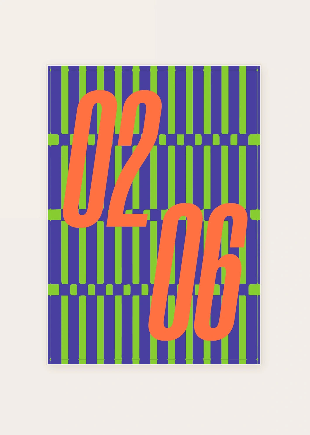 February 6 DAYMARK card — Orange Rail — clean