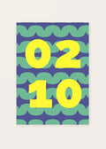 February 10 DAYMARK card — Lemon Waves — clean