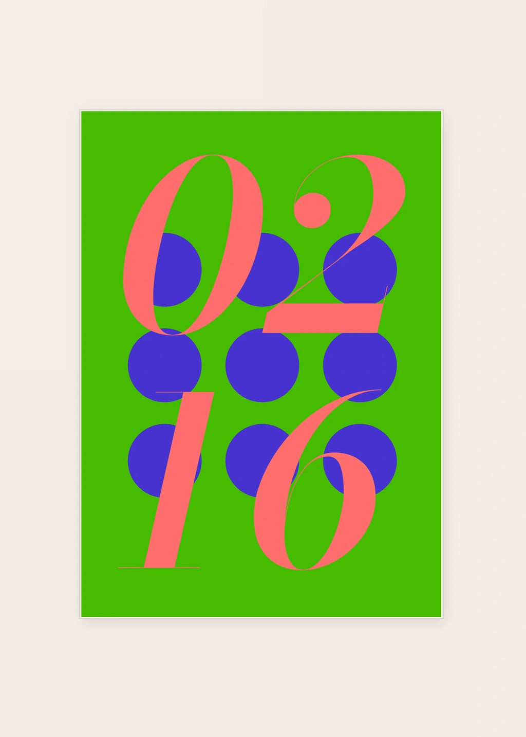 February 16 DAYMARK card — Lime Orbit — clean