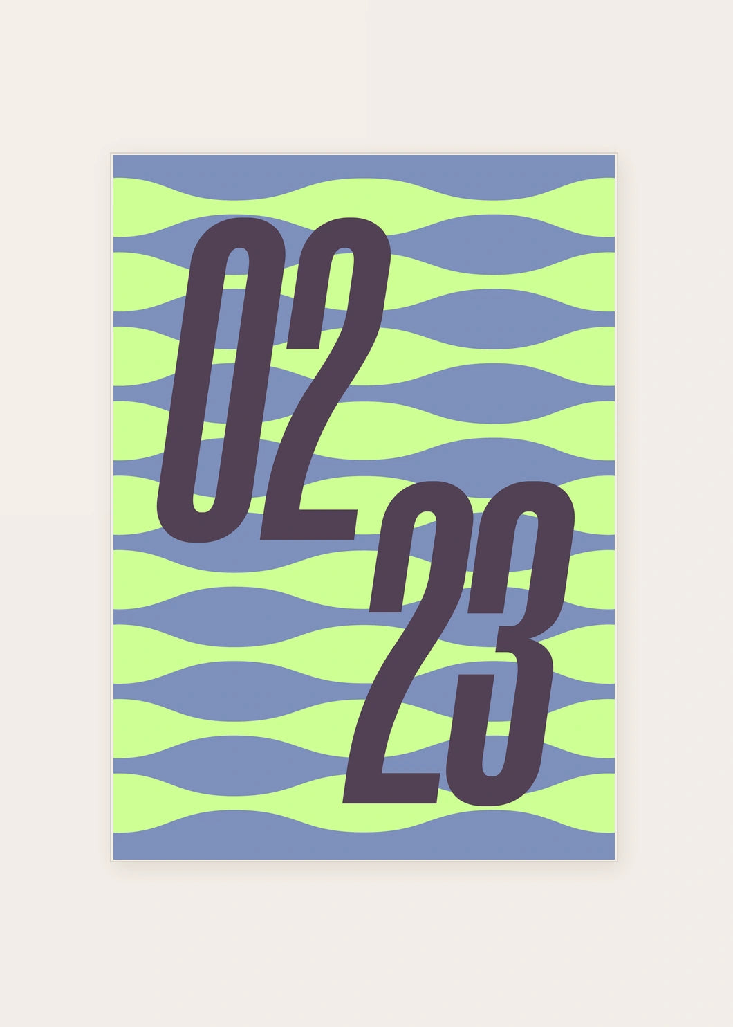 February 23 DAYMARK card — River Type — clean