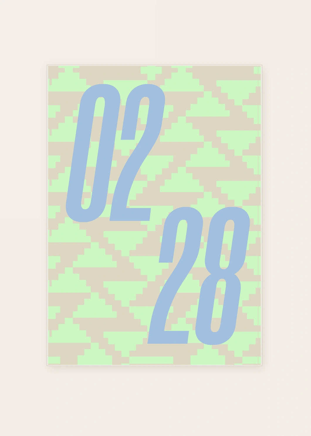 February 28 DAYMARK card — Frosted Angle — clean