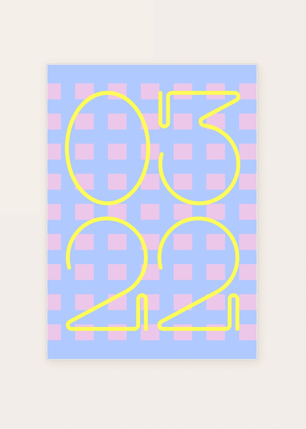 March 22 DAYMARK card — Yellow Lattice — clean