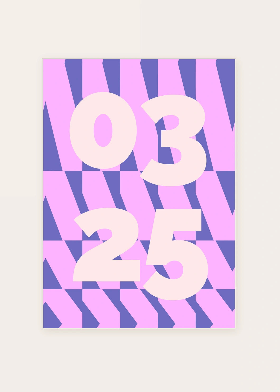 March 25 DAYMARK card — Pink Fan — clean