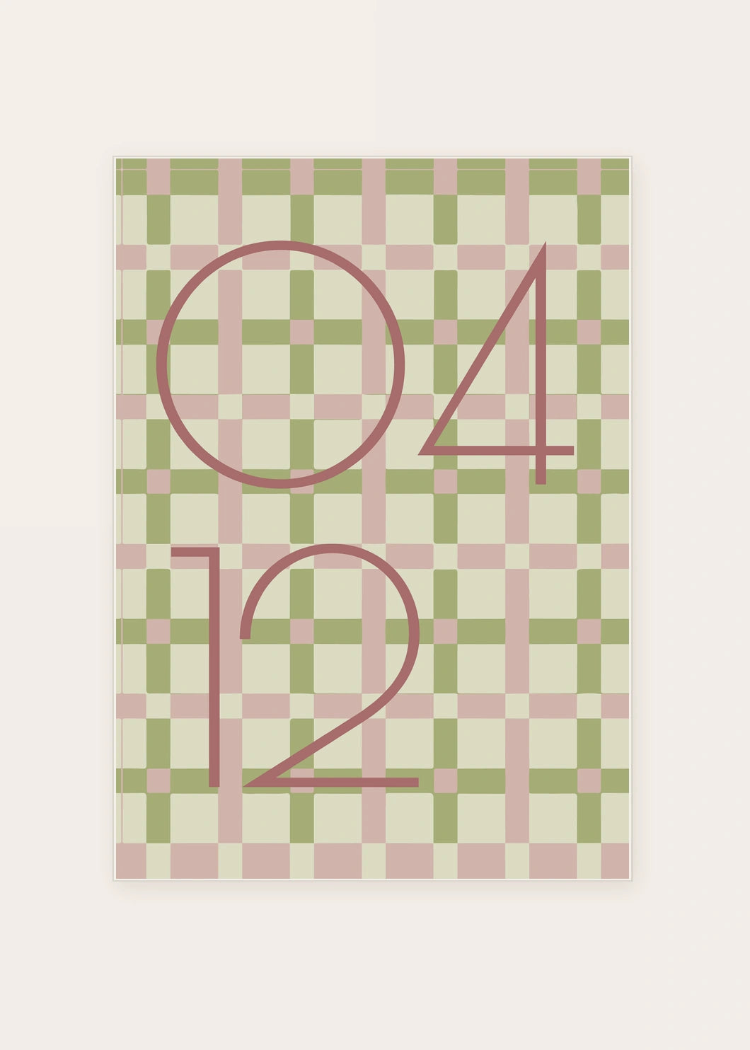 April 12 DAYMARK card — Mauve Lattice — clean
