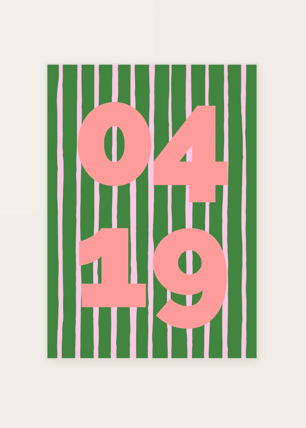 April 19 DAYMARK card — Pink Rails — clean