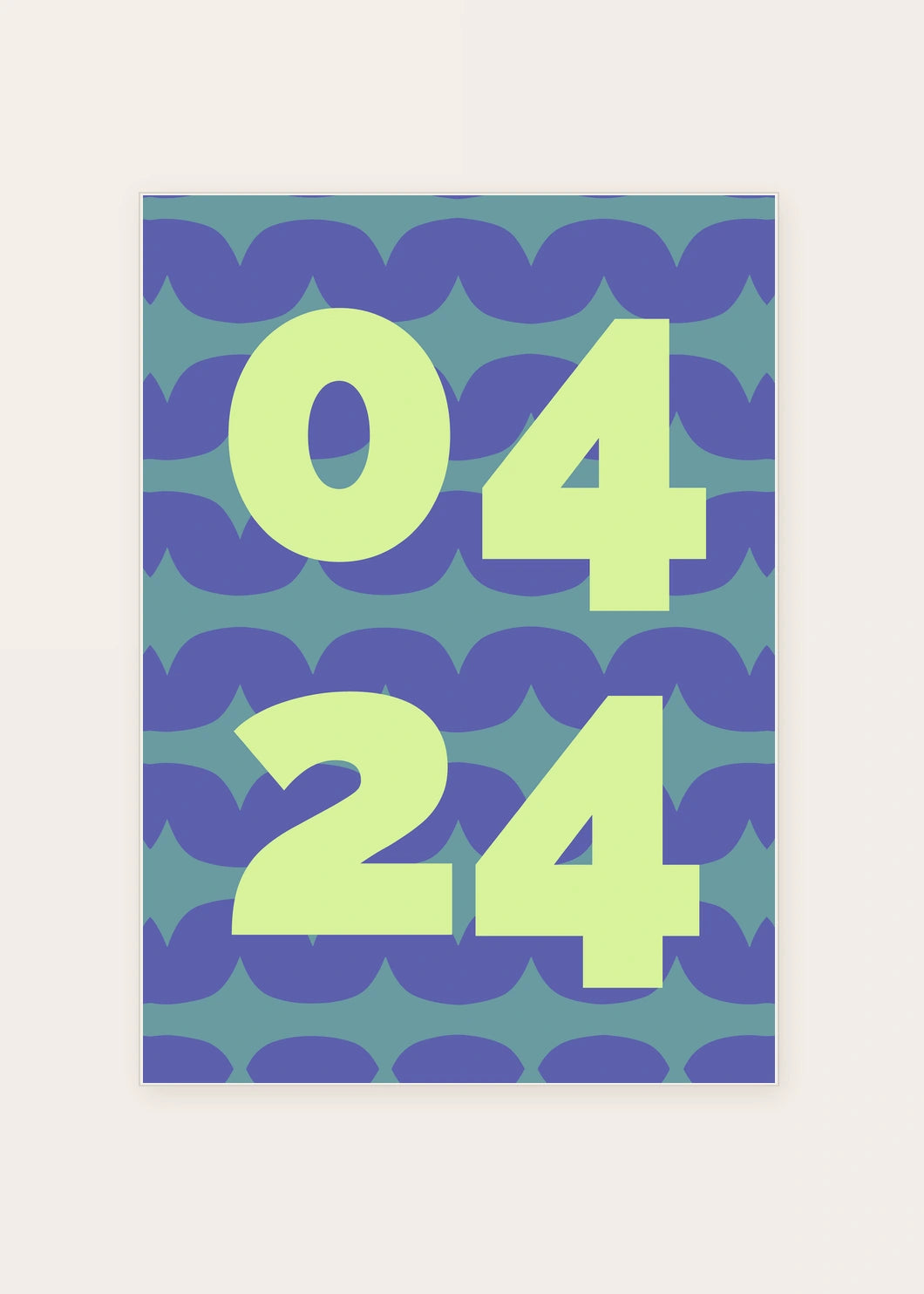April 24 DAYMARK card — Lime Waves — clean