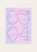 May 4 DAYMARK card — Lavender Diagonals — clean