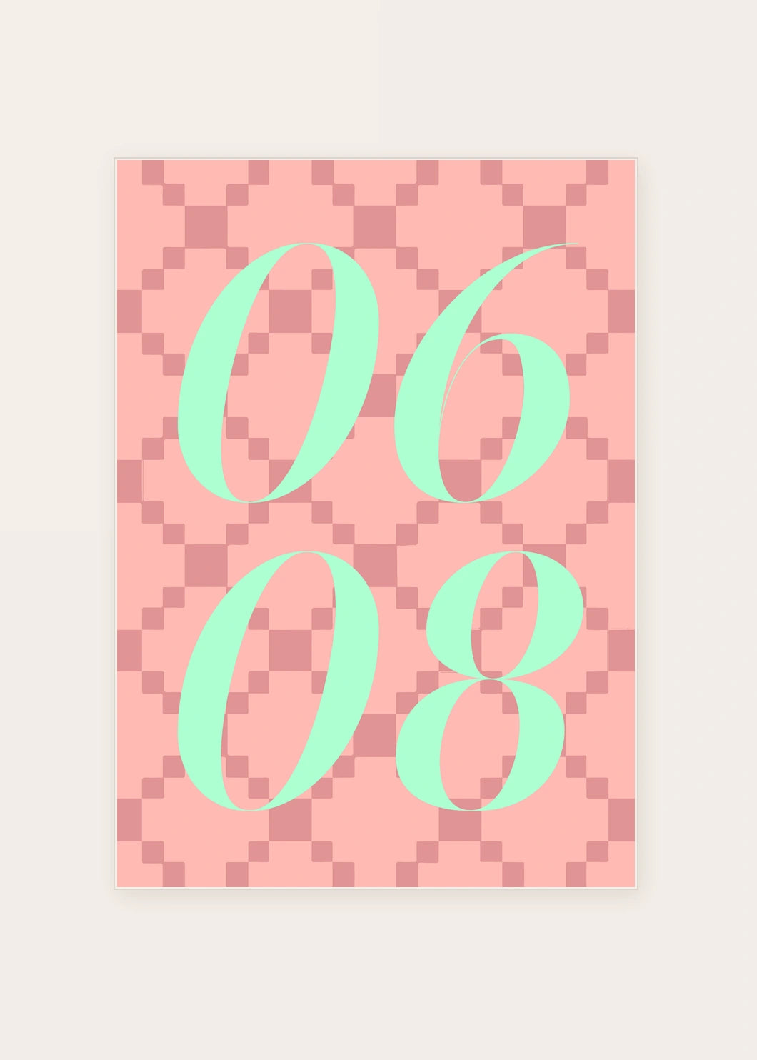June 8 DAYMARK card — Mint Mosaic — clean