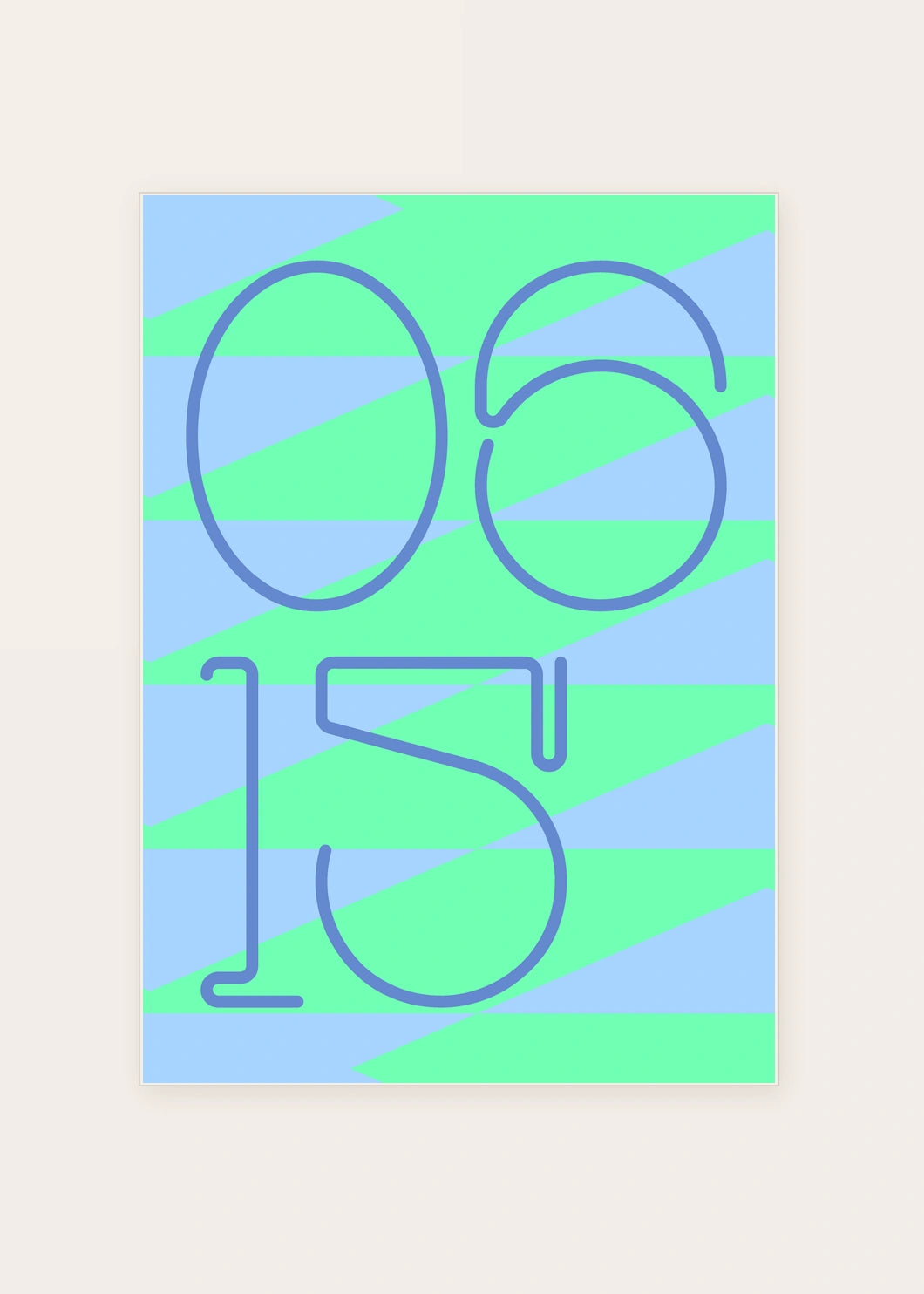 June 15 DAYMARK card — Aqua Angle — clean
