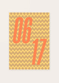 June 17 DAYMARK card — Apricot Static — clean