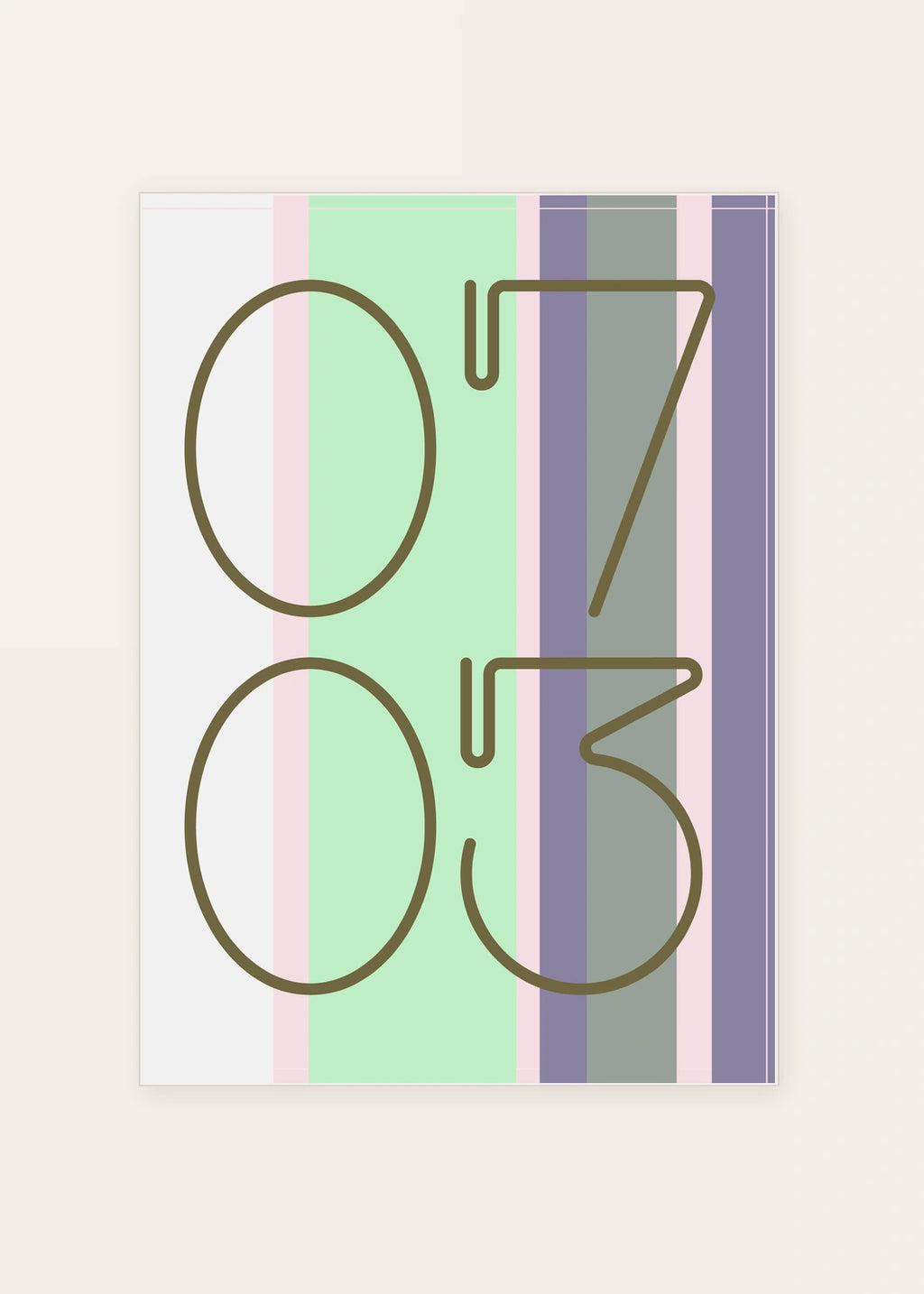 July 3 DAYMARK card — Grey Columns — clean