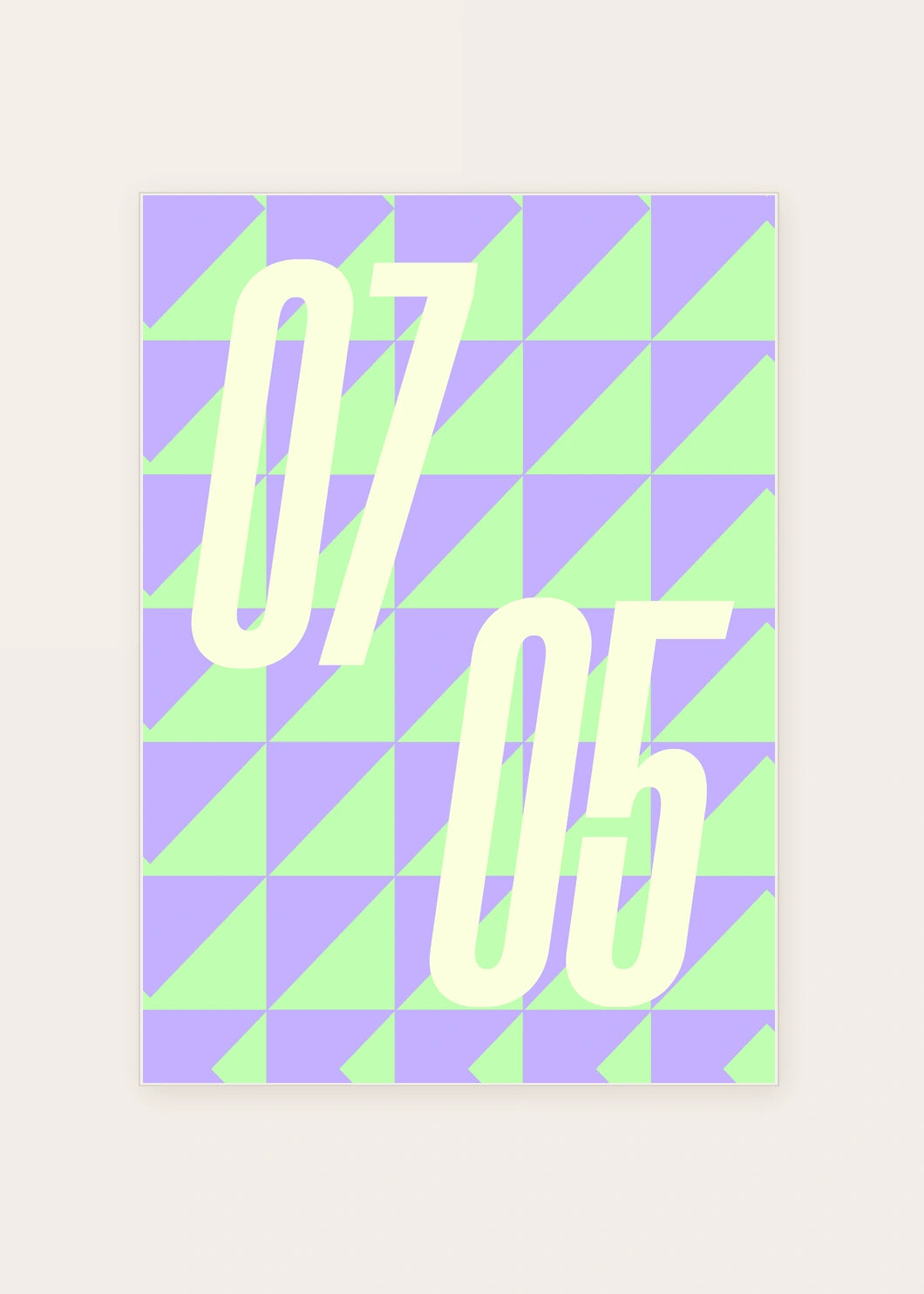 July 5 DAYMARK card — White Slant — clean