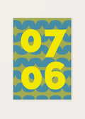 July 6 DAYMARK card — Yellow Waves — clean